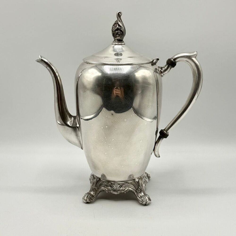 F B Rogers Silver Co. Silver Plated Vintage 19th Century Tea Pot #2670